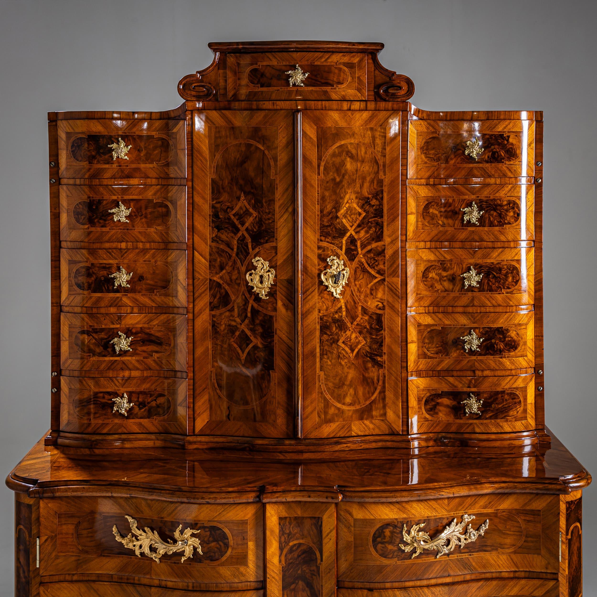 Gabinetto barocco trompe-l'Œil, Germania meridionale, metà del XVIII secolo In condizioni buone in vendita a Greding, DE