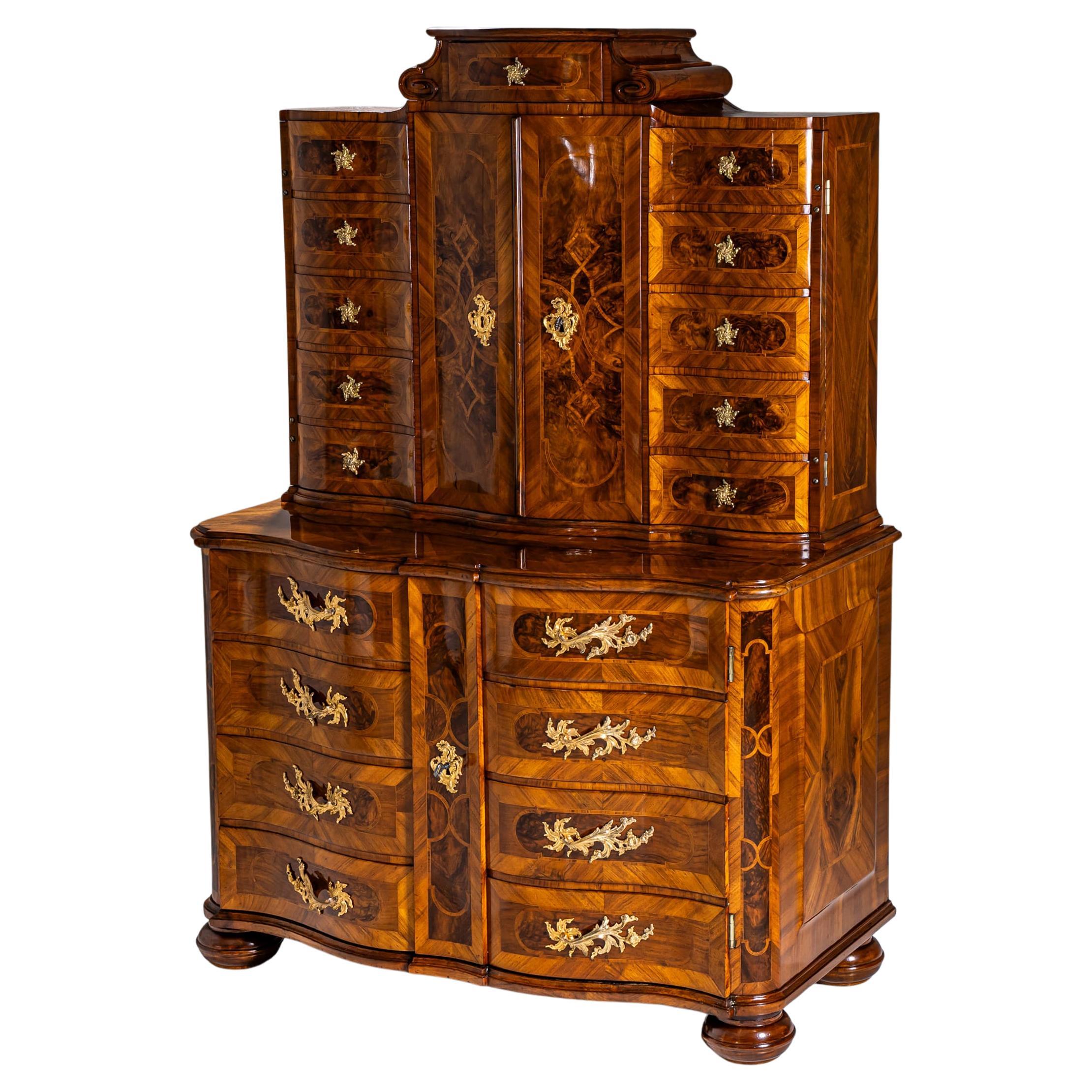 Gabinetto barocco trompe-l'Œil, Germania meridionale, metà del XVIII secolo in vendita