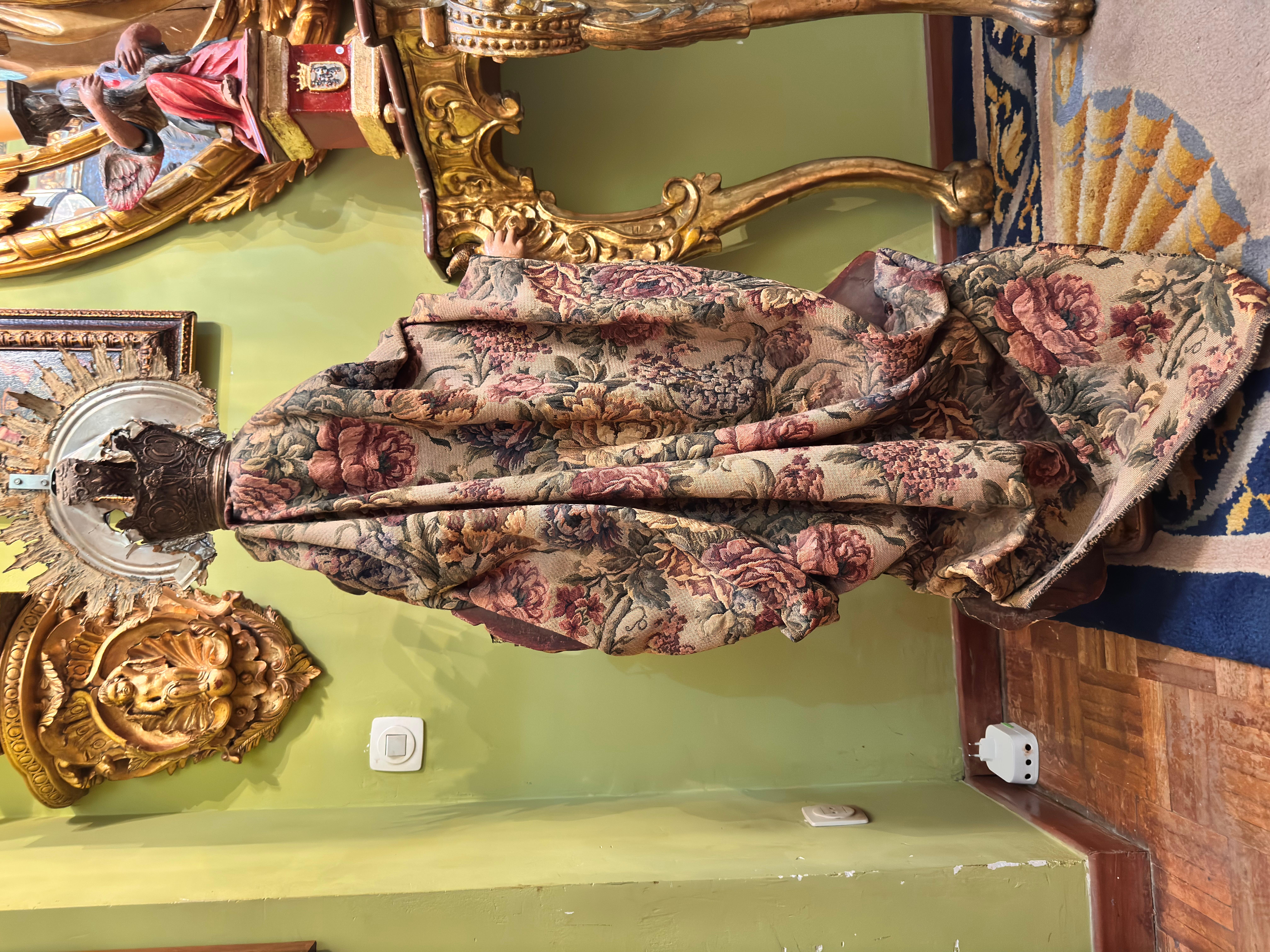 Vergine e Bambino barocco con corona d'argento peruviana, Spagna, XVIII secolo in vendita 1