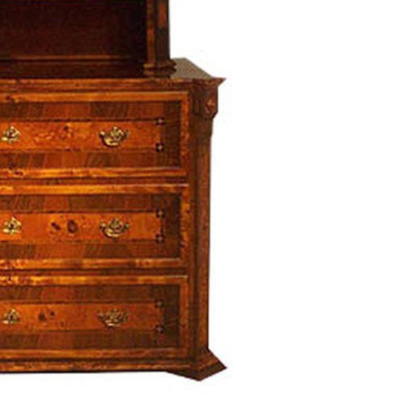 Birdseye Maple Baroque Vitrine Zopf Style Vitrine/Cabinet For Sale