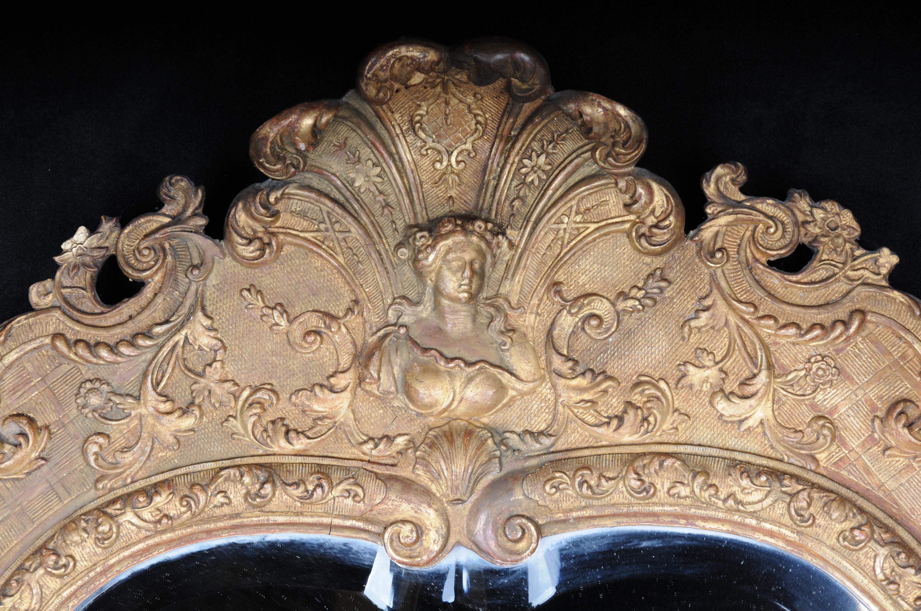 Baroque Wall Mirror, Gold, 19th Century 7