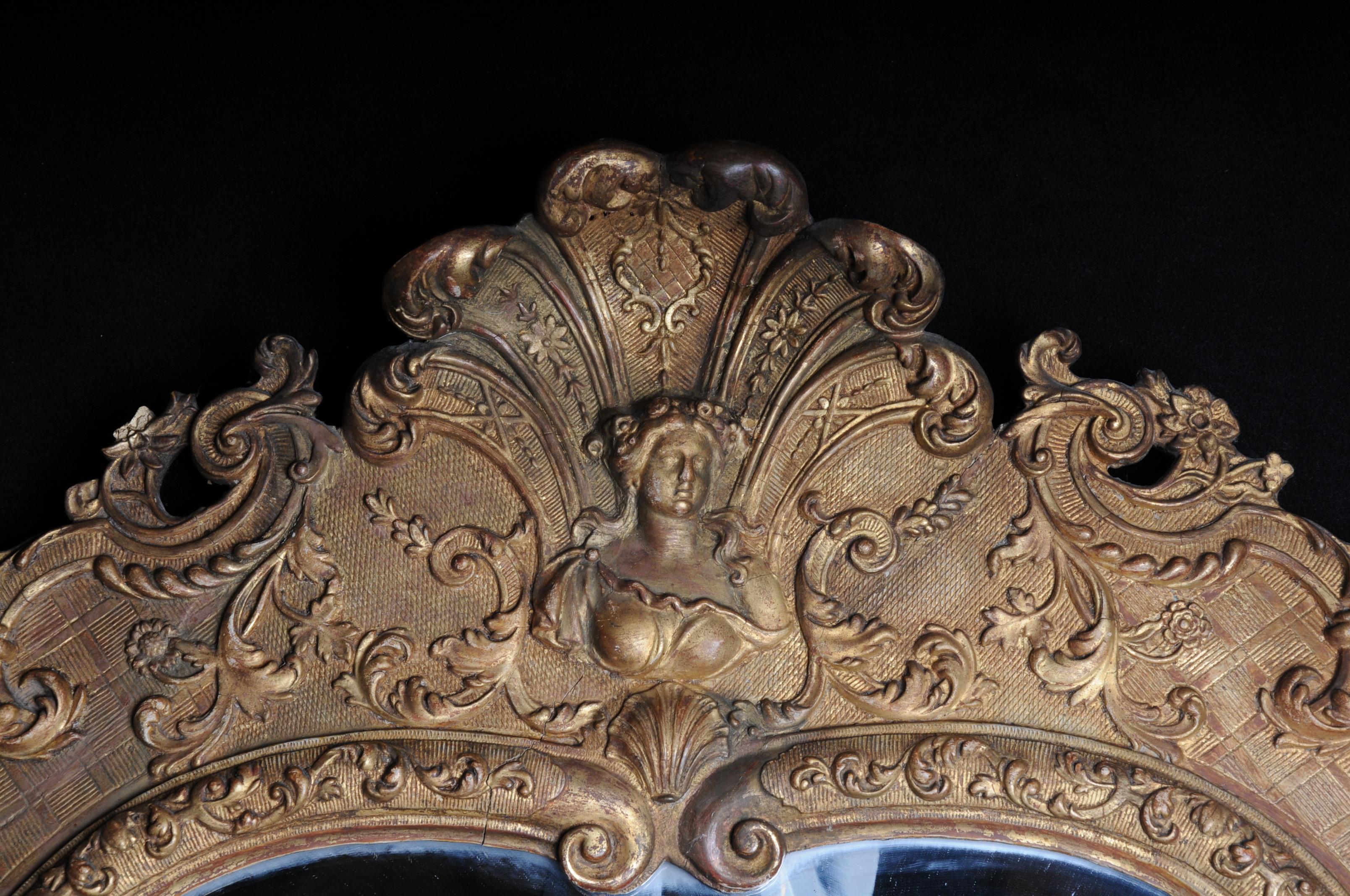 Baroque Wall Mirror, Gold, 19th Century 10