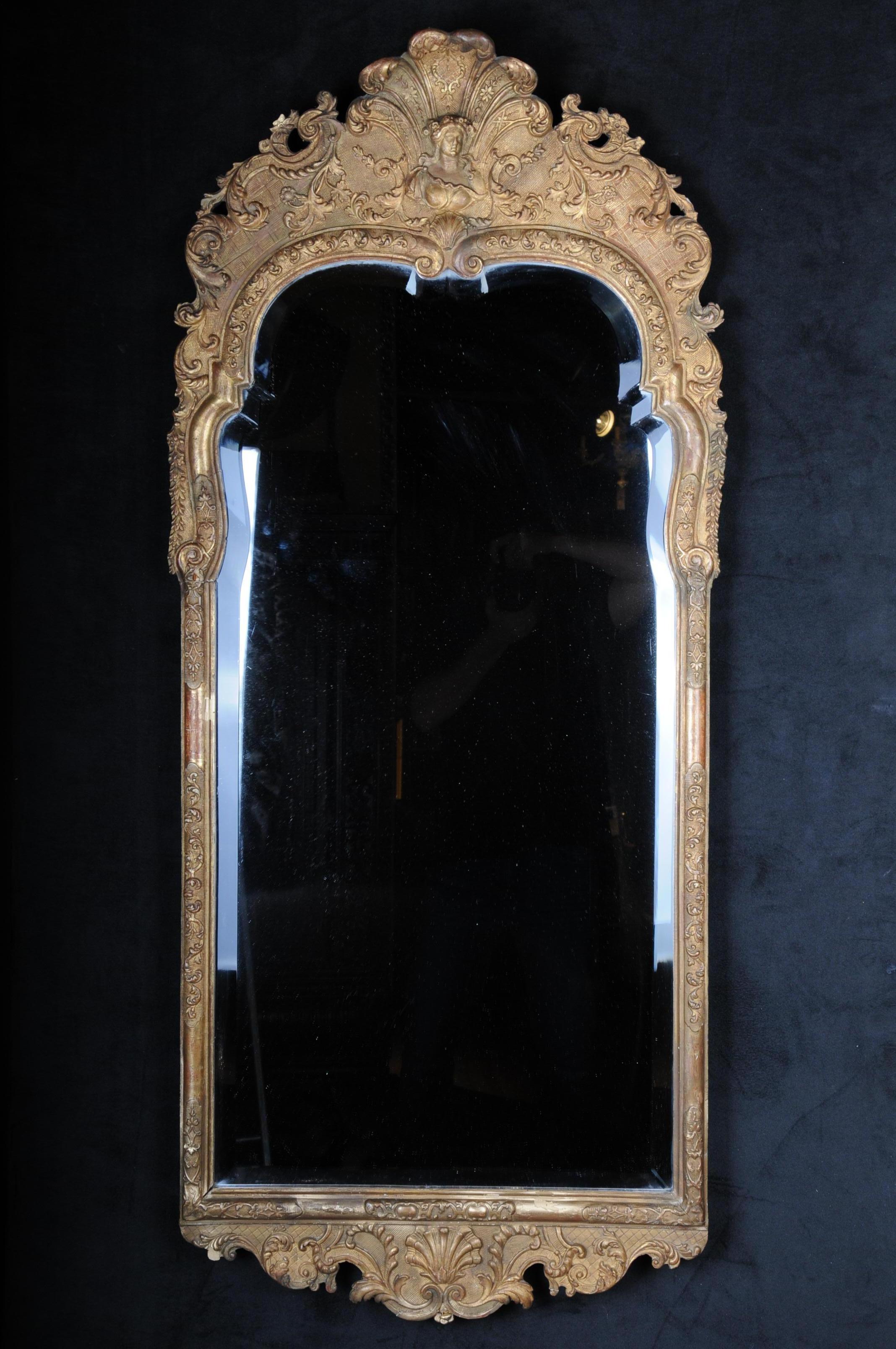 Baroque Wall Mirror, Gold, 19th Century 11