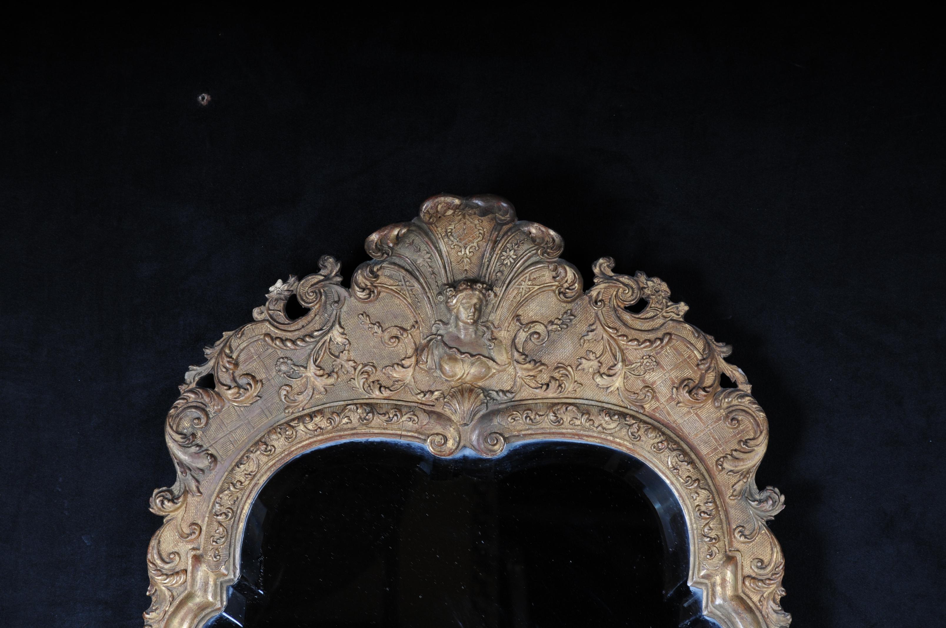 Baroque Wall Mirror, Gold, 19th Century 13