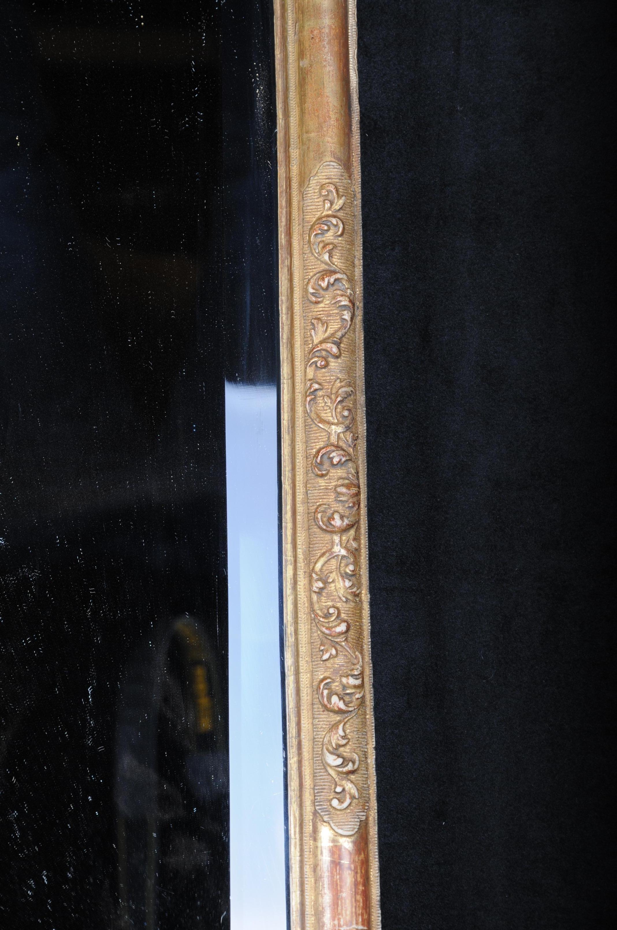 Wood Baroque Wall Mirror, Gold, 19th Century