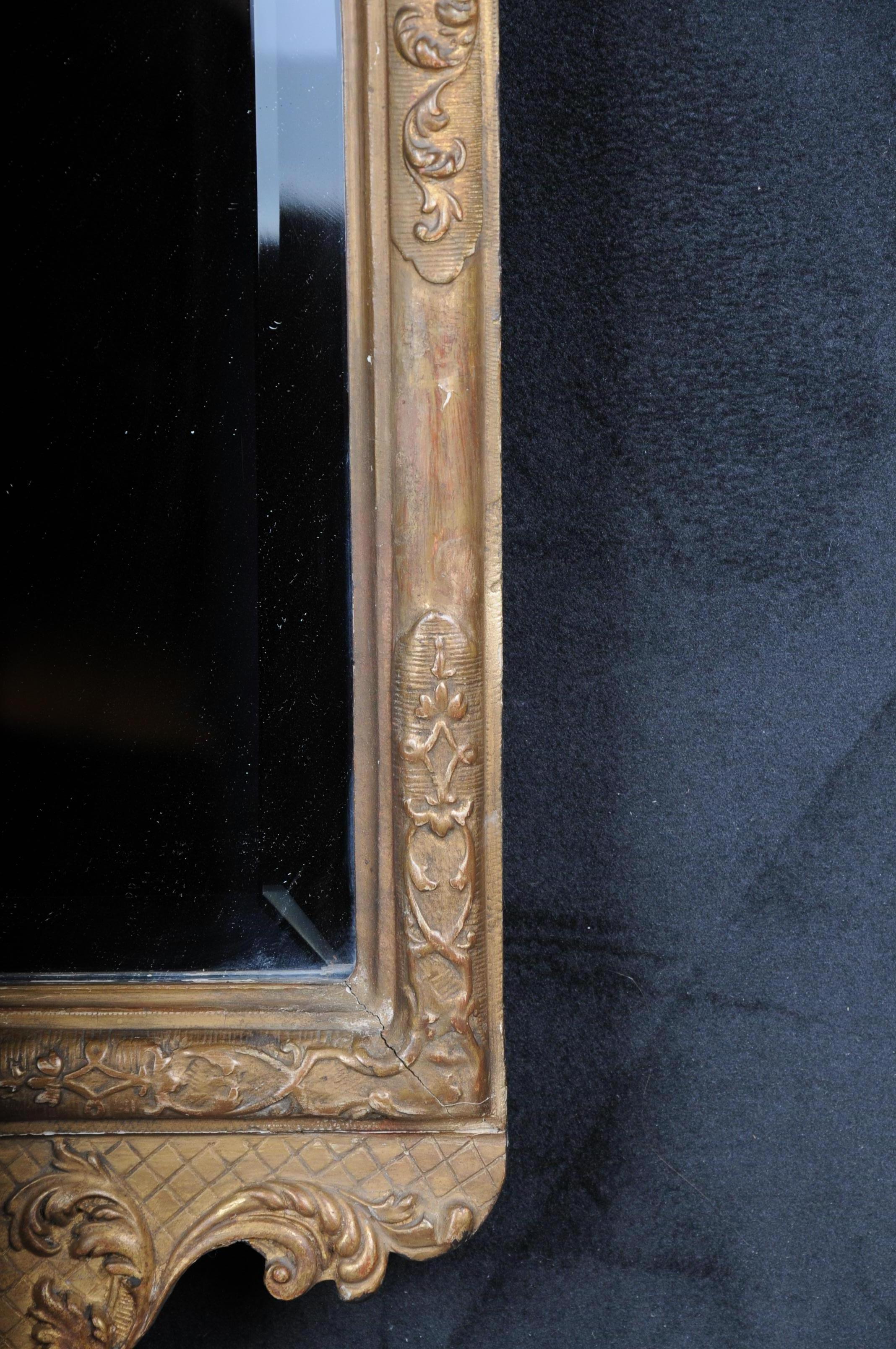 Baroque Wall Mirror, Gold, 19th Century 1