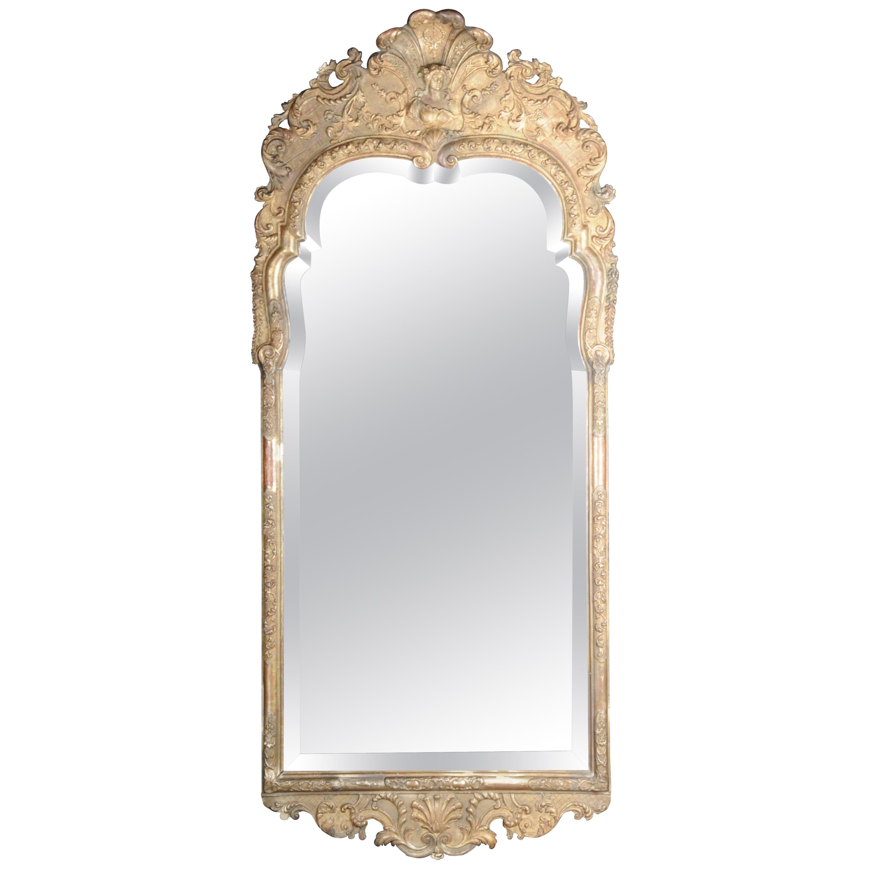 Baroque Wall Mirror, Gold, 19th Century