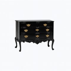 Baroque Black Lacquer Chests of drawers, 19th Century