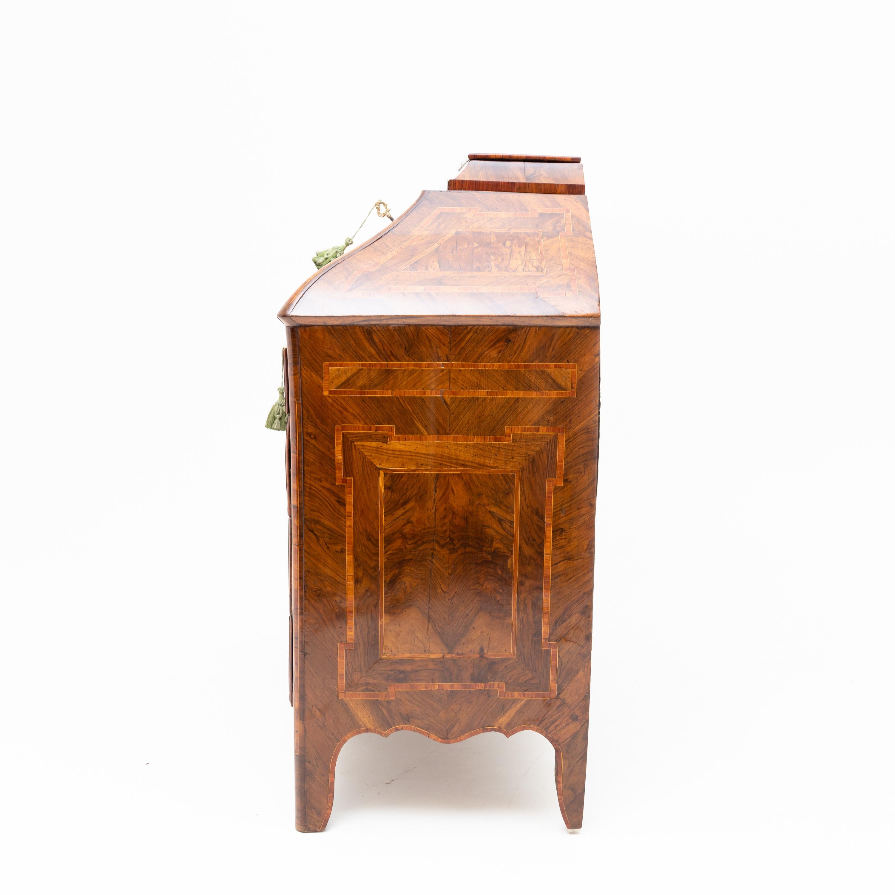 Baroque Walnut Secretaire, 18th Century For Sale 10