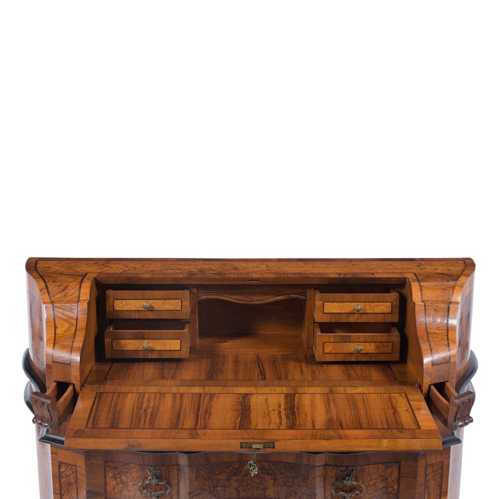 Italian Baroque Walnut Secretary