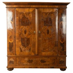baroque walnut wardrobe, 1760, vintage