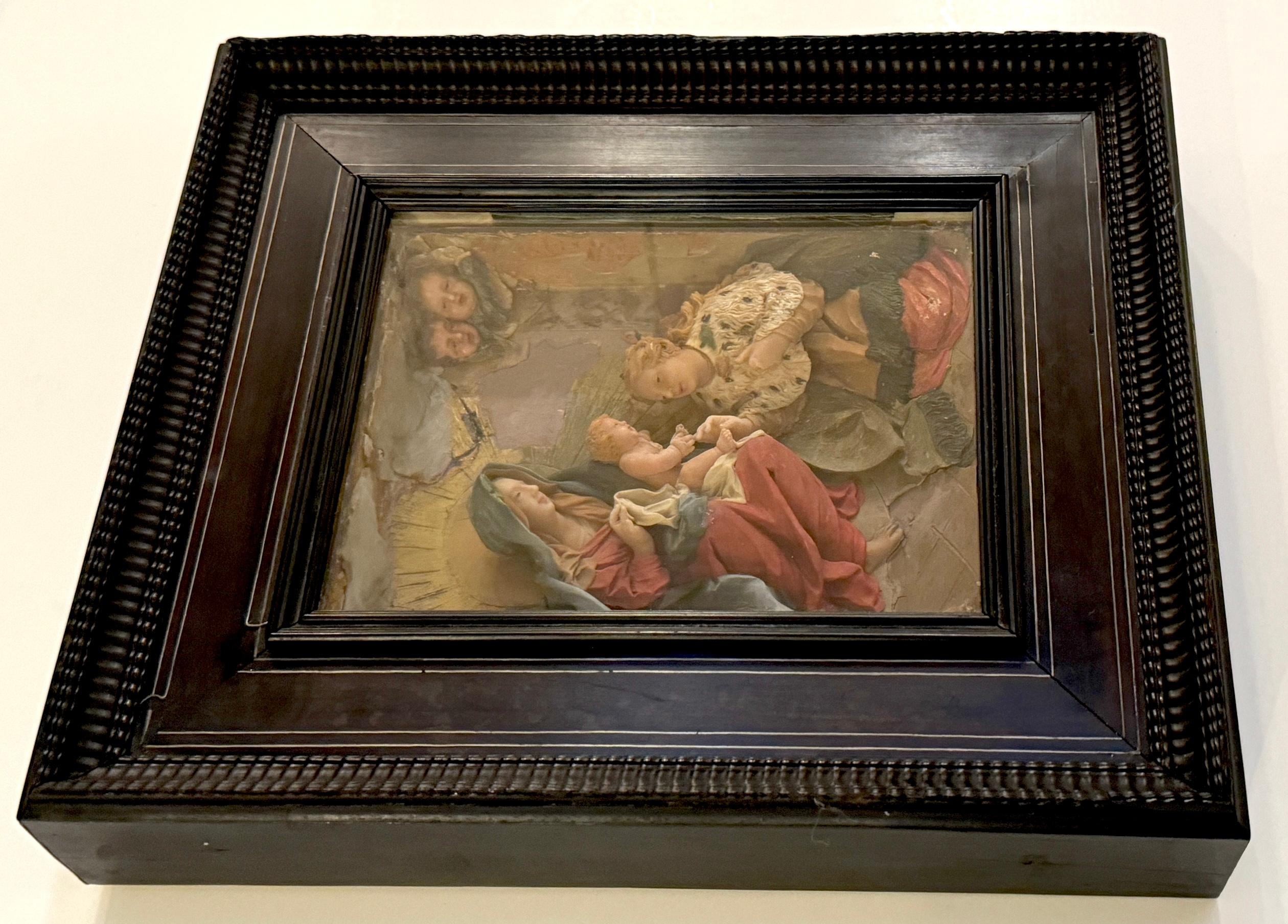 Placa barroca de cera de la Adoración de los Reyes Magos, escuela italiana S. XVIII o posterior Barroco en venta