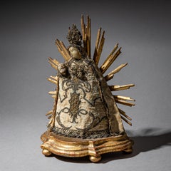 Figura di cera barocca della Madonna, Germania, XVIII secolo