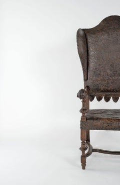 Baroque Wingback Covered in Antique Leather