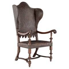 Baroque Wingback Covered in Antique Leather