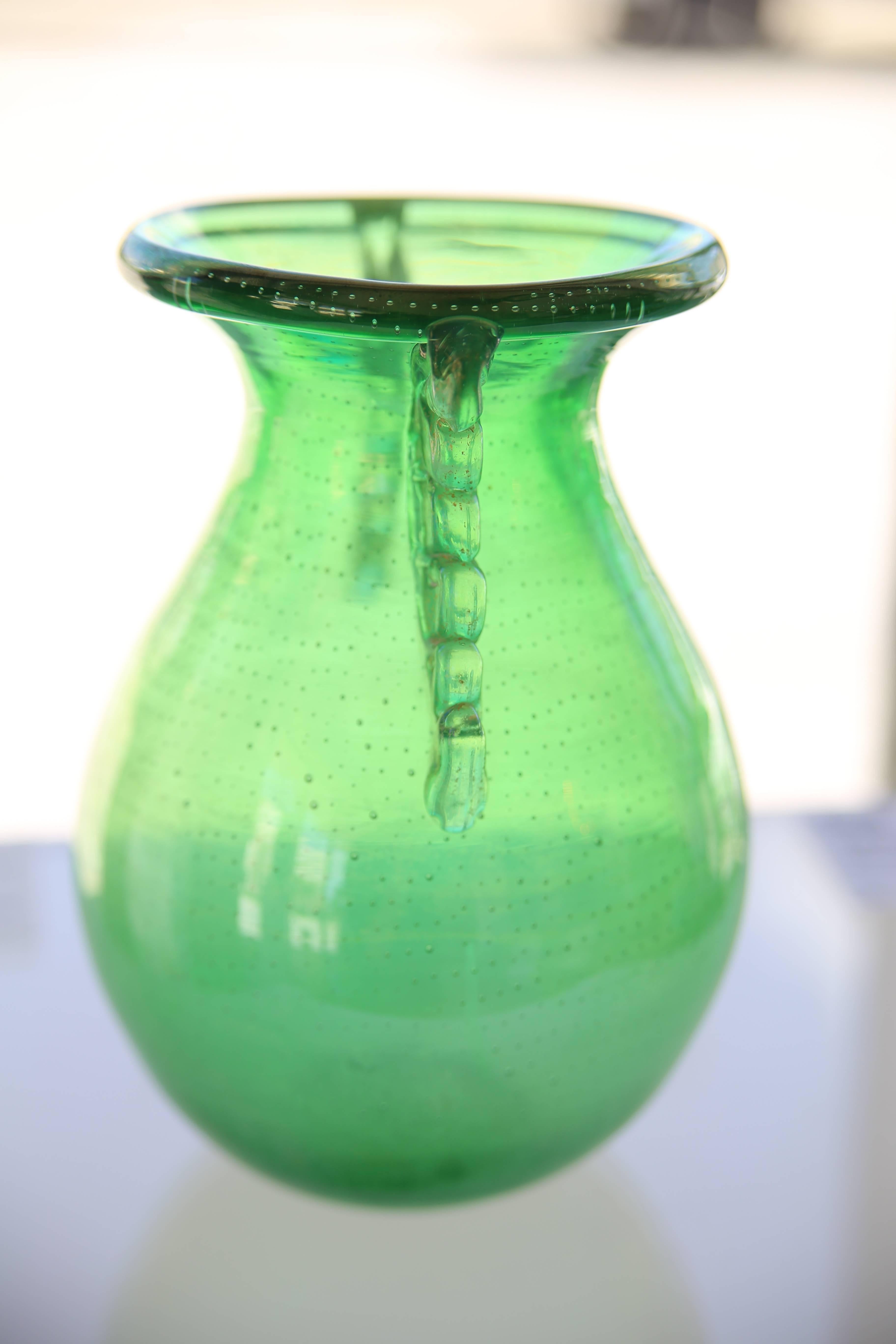  Green Murano Glass Vase 2