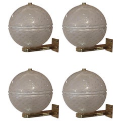 Barovier 
Toso Brass and Murano Glass Contemporary Italian Sconces, 2000