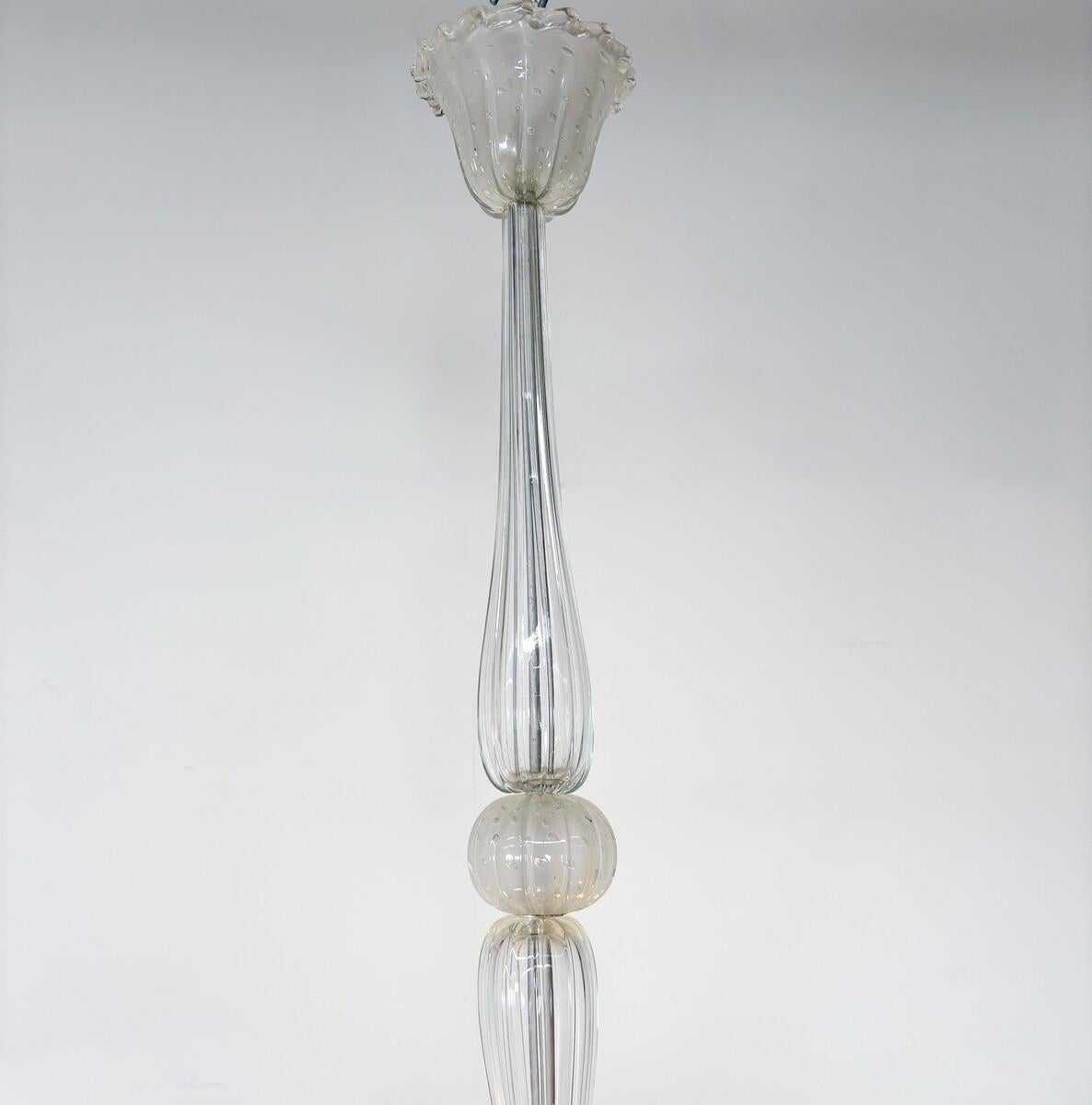 Vetro di Murano Barovier&Toso, lampadario in vetro di Murano - 8 lampade a incasso in vendita