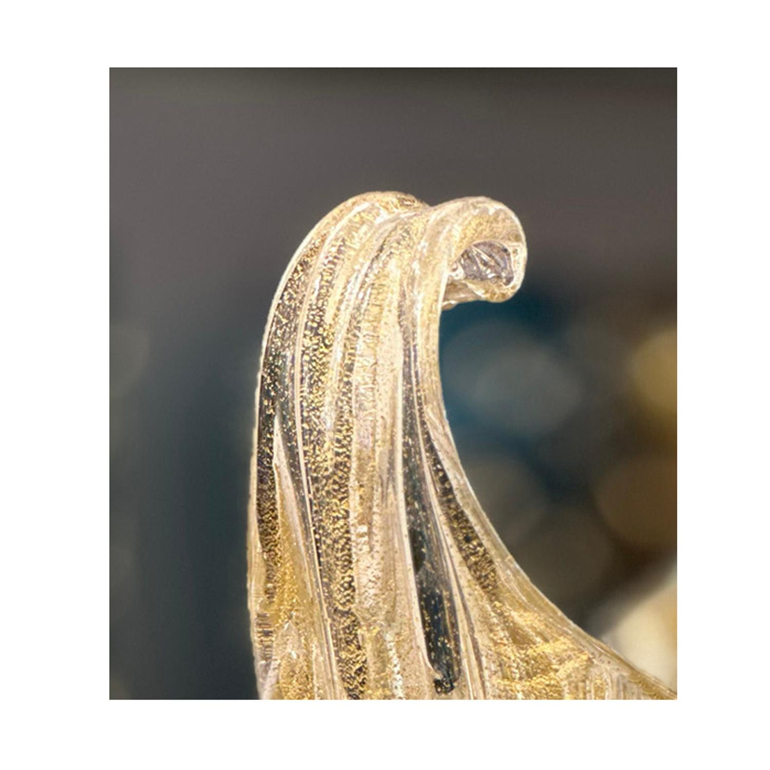 Barovier- und Toso-Vase aus geriffeltem Kunstglas mit Avventurina, 1950er Jahre im Zustand „Gut“ im Angebot in New York, NY