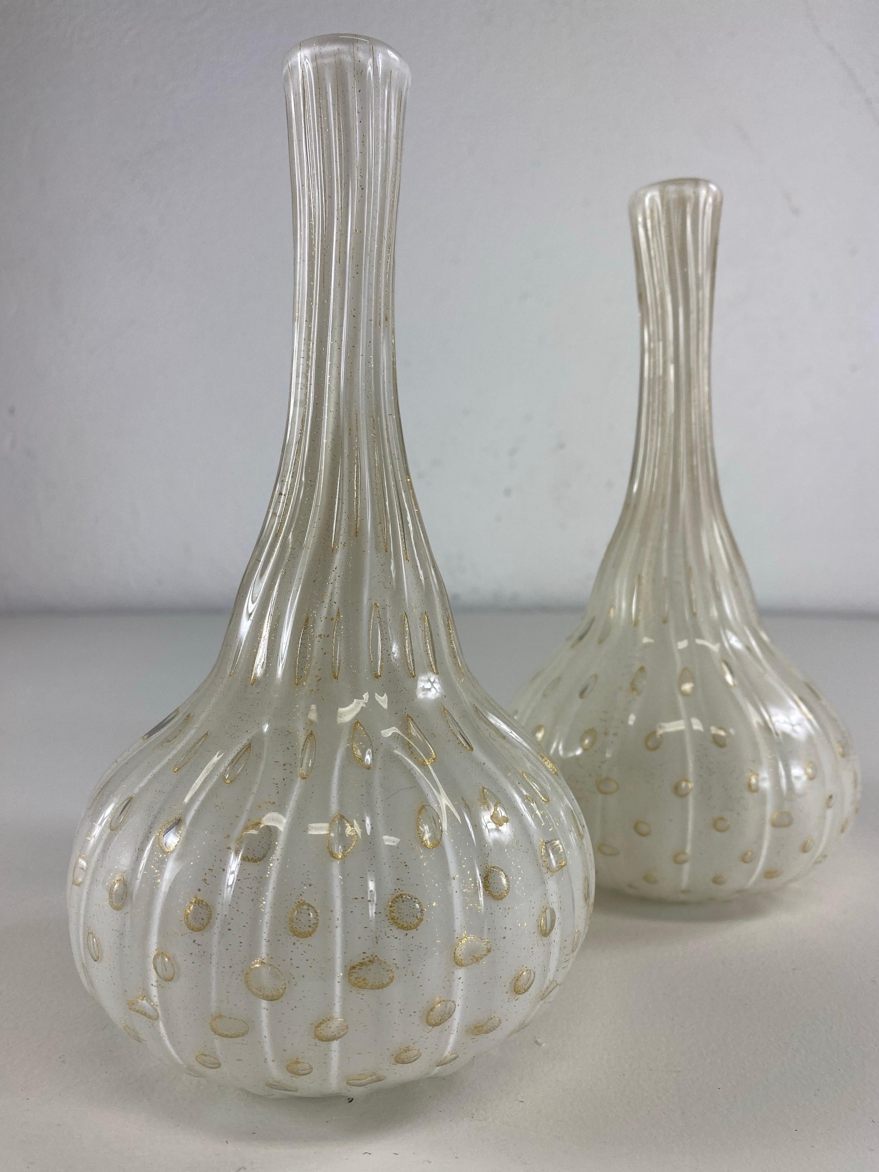 Vetro Vasi in vetro di Murano soffiato a mano Barovier&Toso/una coppia in vendita