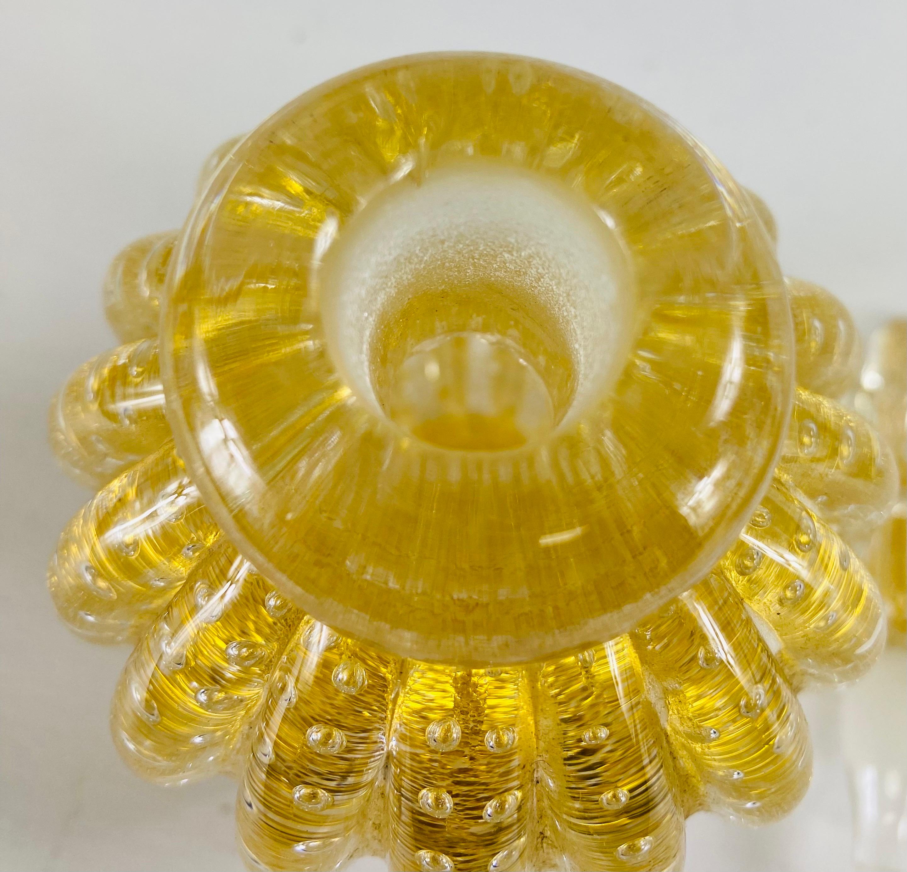 Barovier and Toso, bouteille de parfum en verre de Murano soufflé à la main avec bouchon en vente 2