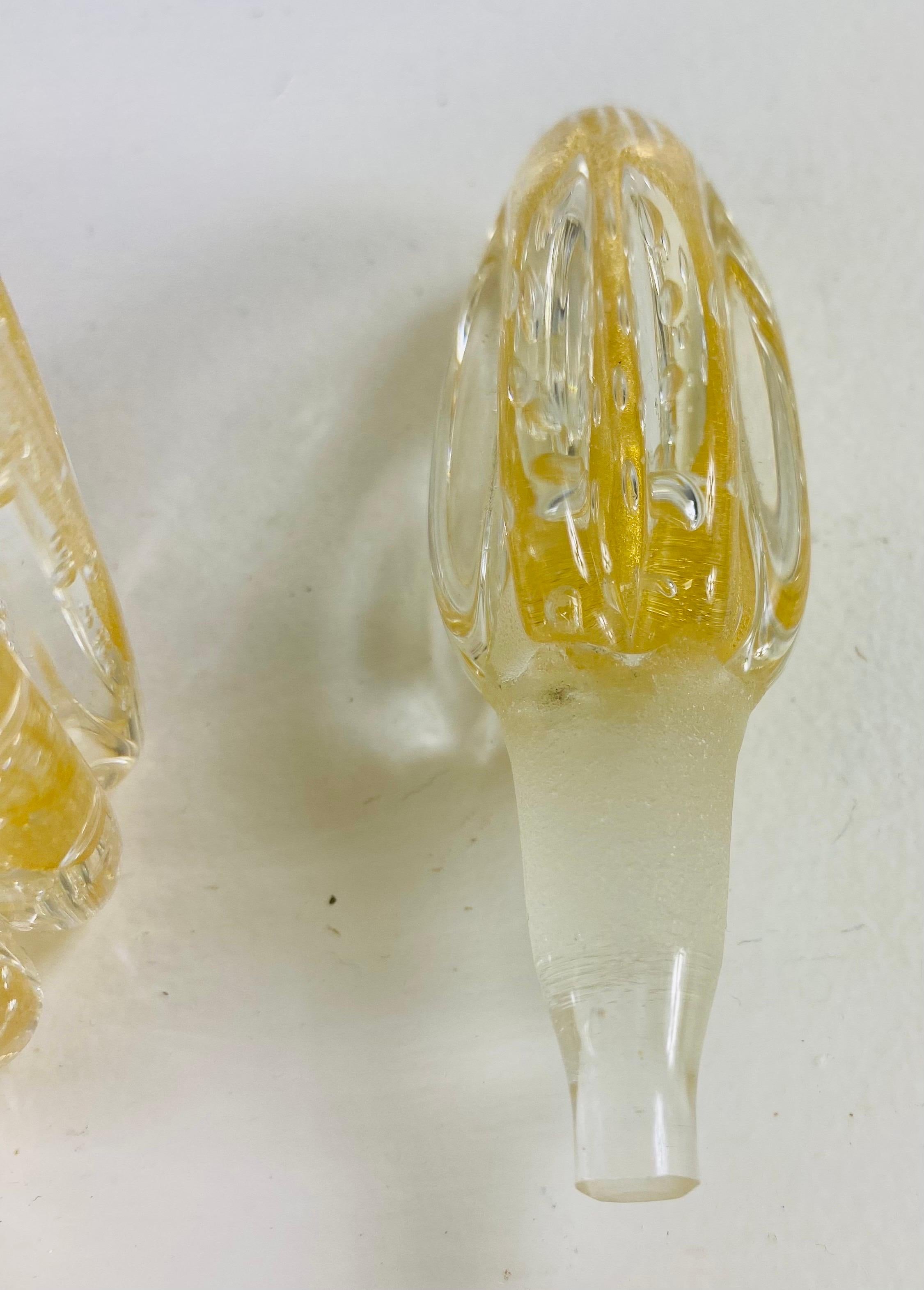 Fait main Barovier and Toso, bouteille de parfum en verre de Murano soufflé à la main avec bouchon en vente