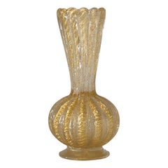 Barovier and Toso Murano Cordonato d’Oro Midcentury Vase