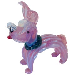 Vintage Barovier and Toso Murano Dog Sculpture, 1950s