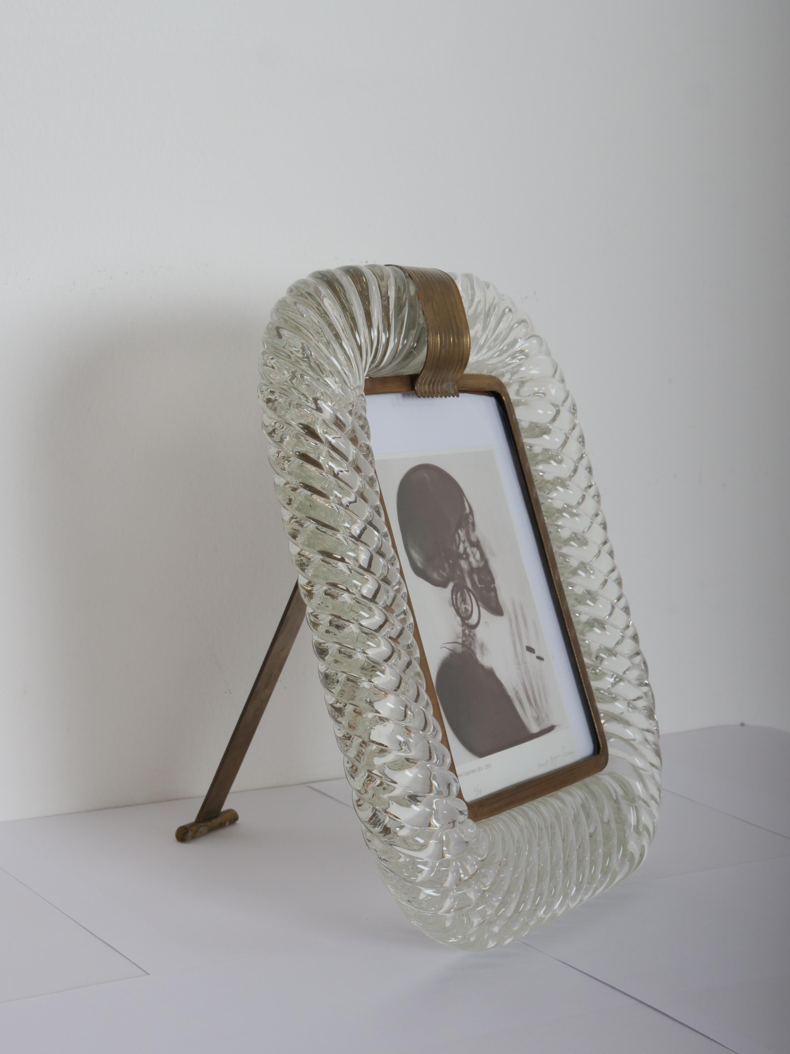 Marco de cristal de murano Barovier y Toso. Italia c1949 Moderno de mediados de siglo en venta