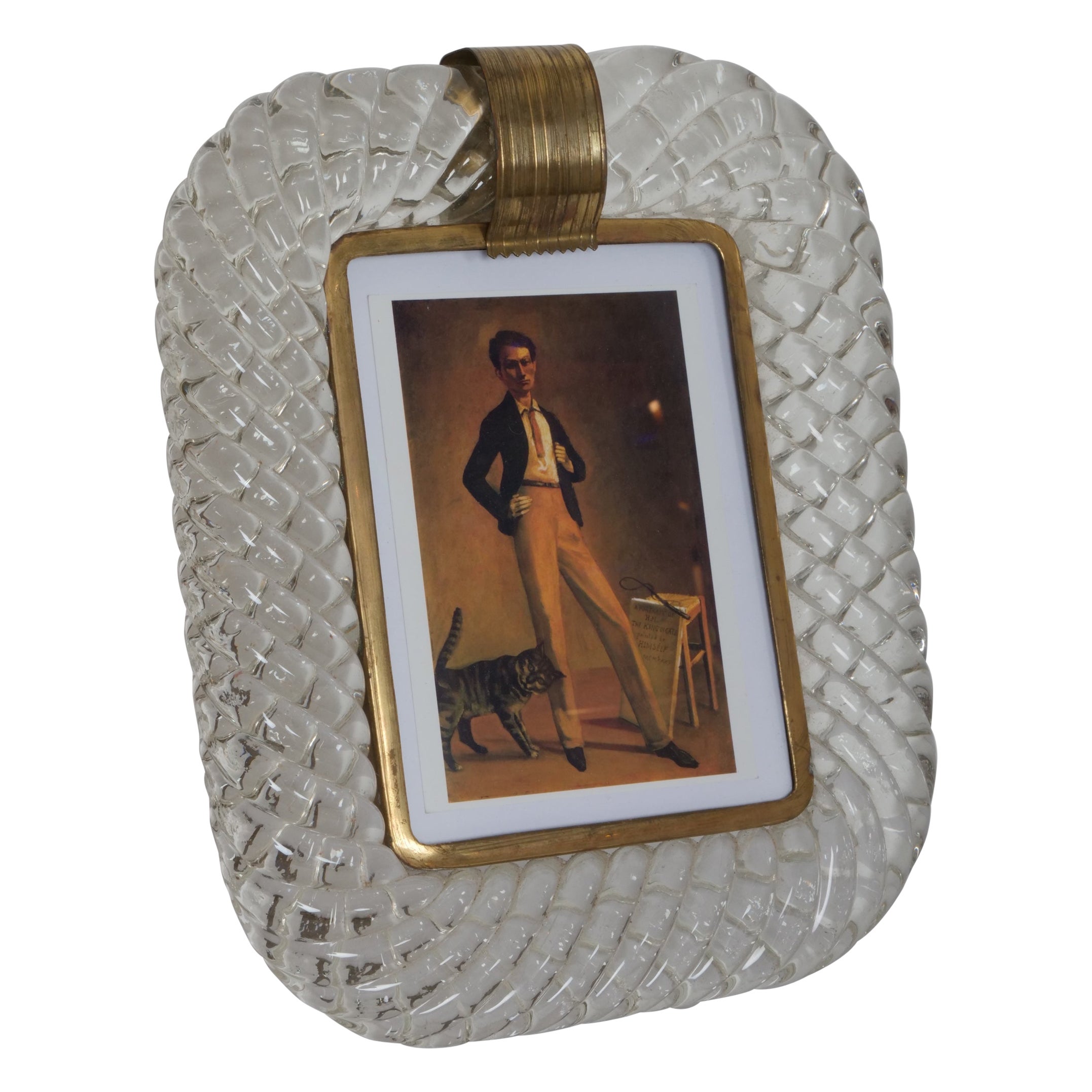 Barovier and Toso murano glass picture frame. Italy c1949 For Sale