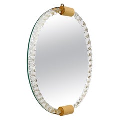 Barovier and Toso Oval Wall Mirror Murano Glass, 1950s