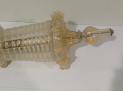 Barovier & Toso Rare Wall Sconce in Gold Murano Glass