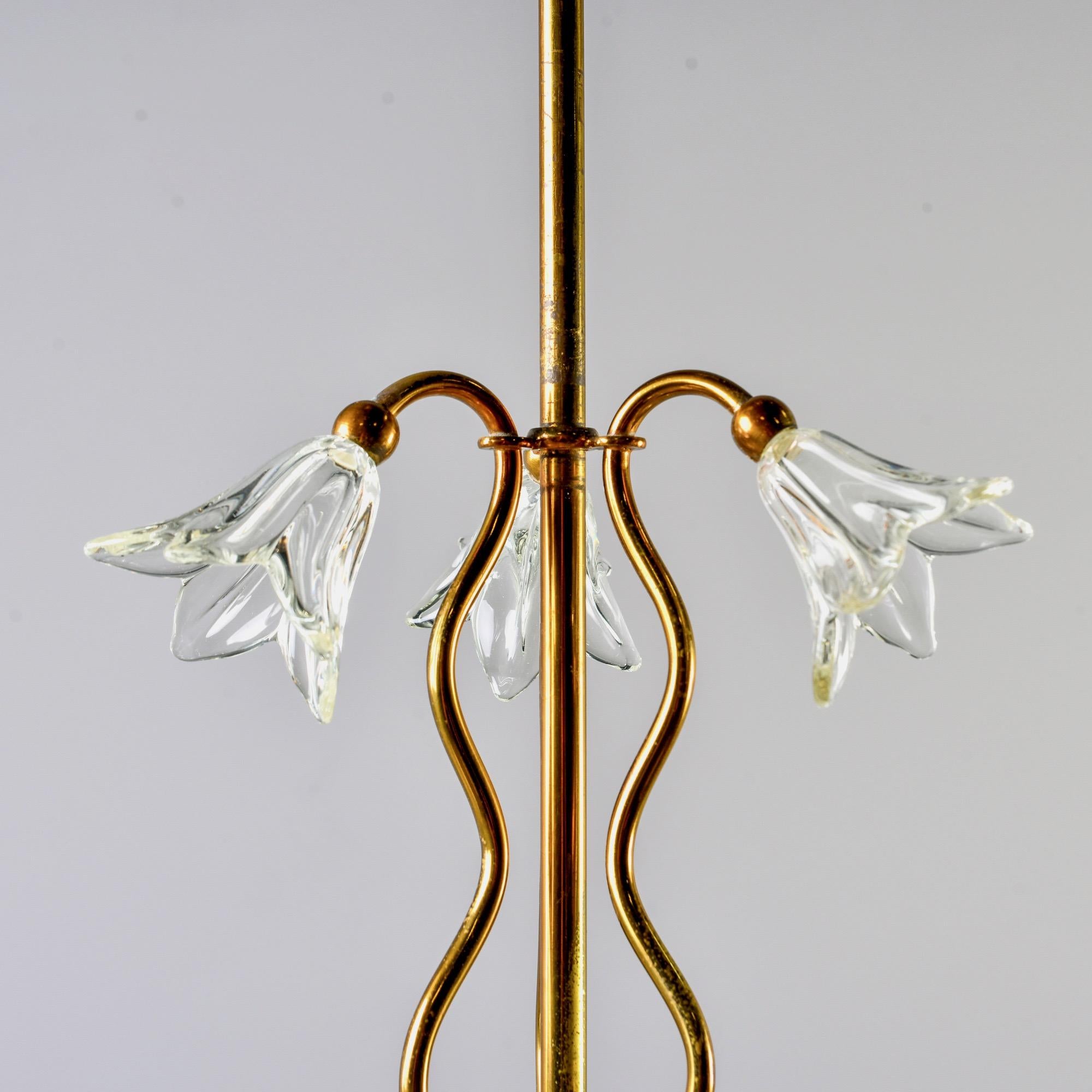 Barovier and Toso Six-Arm Chandelier with Brass Fittings 2