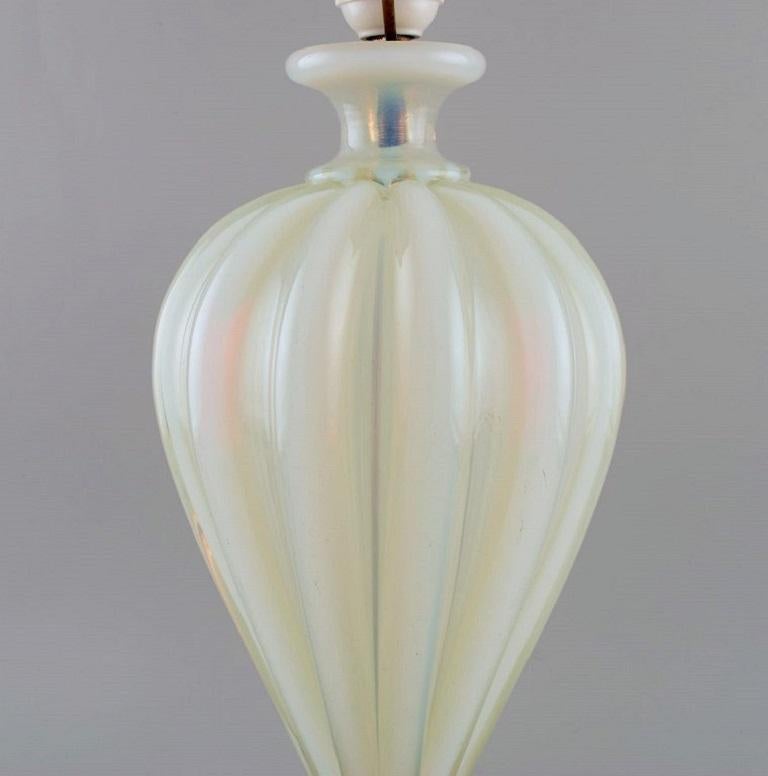 Italian Barovier and Toso, Venice, Large Table Lamp in Mouth Blown Art Glass For Sale