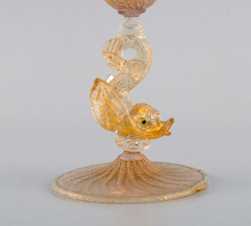 italien Barovier and Toso, Venise, vase rare de forme organique en verre d'art soufflé à la bouche en vente