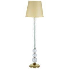 Barovier Art Deco Murano Glass Standing Lamp , 1930
s