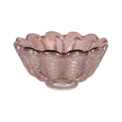 Barovier Bowl Glass Murano, Italy, 1940s