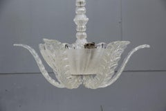Barovier Ceiling Lamp Italian Design Transparent Glass Murano Bubbles 1940