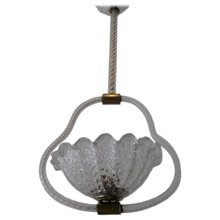  Italian chandelier by Barovier and Toso  For Sale