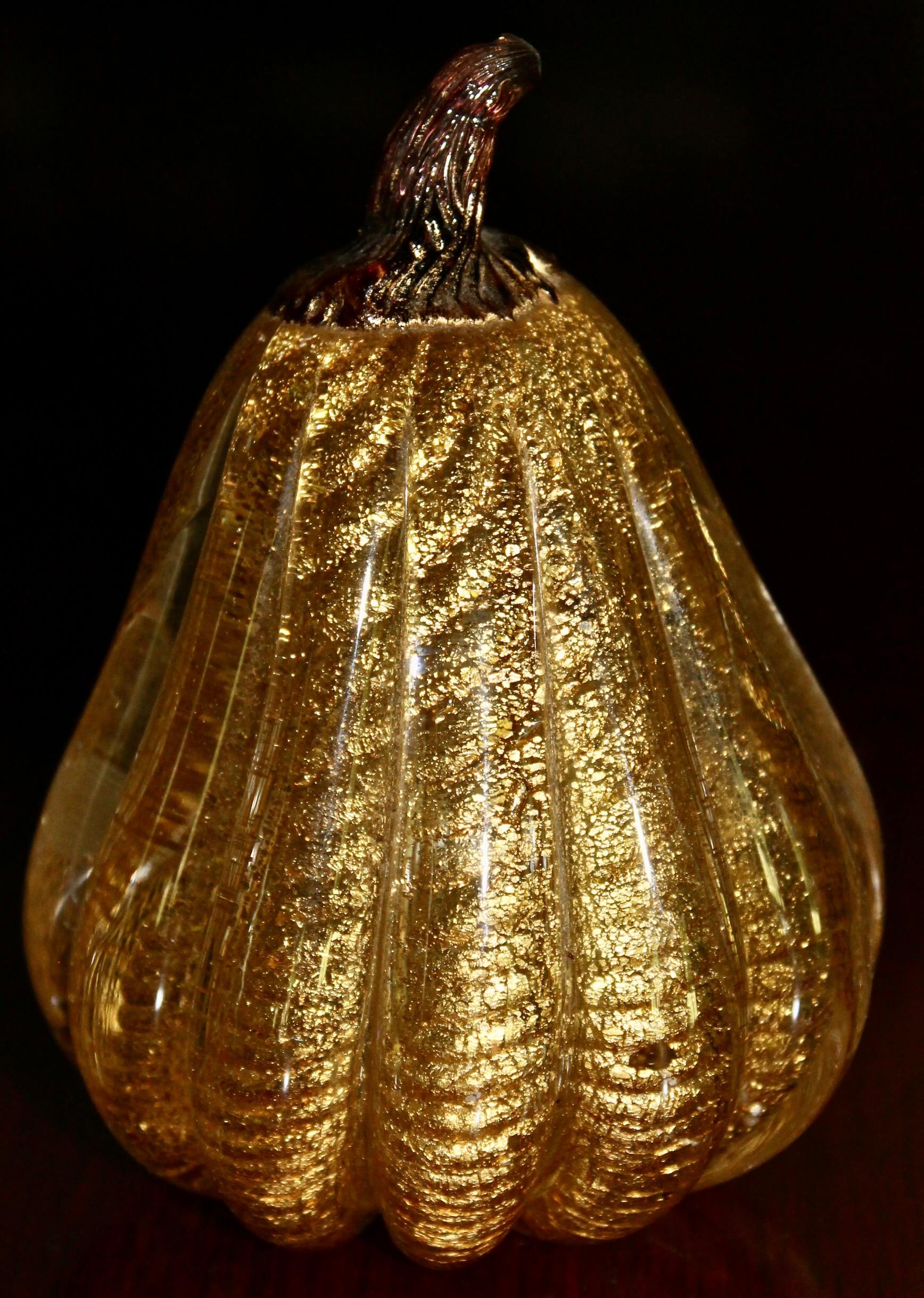 20th Century Barovier Cordonato d'Oro Pear & Vase   For Sale
