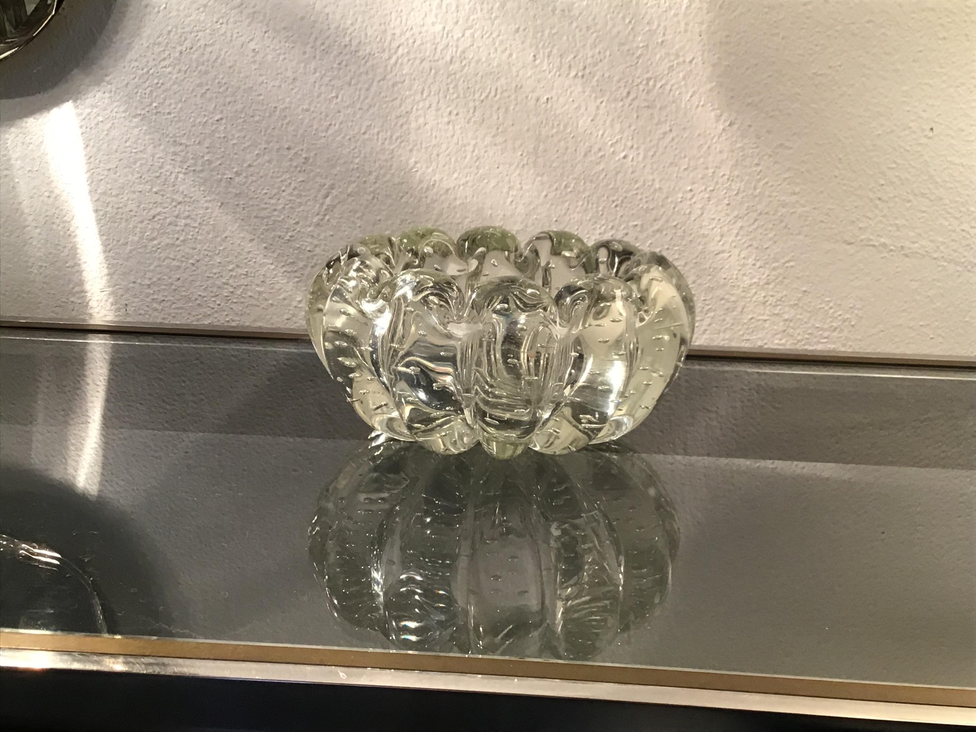 Barovier Et Toso Cendrier/Centre de table/Pochette Emptier Verre de Murano, 1940, Italie en vente 6