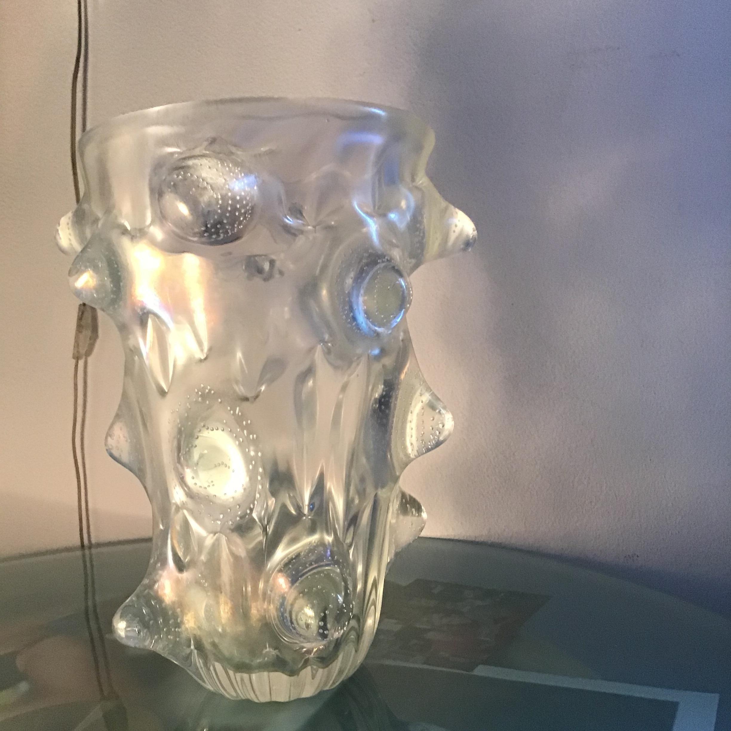 Exceptional Vase Series Bugnoni Barovier and Toso 

1938


Murano rainbow glass 