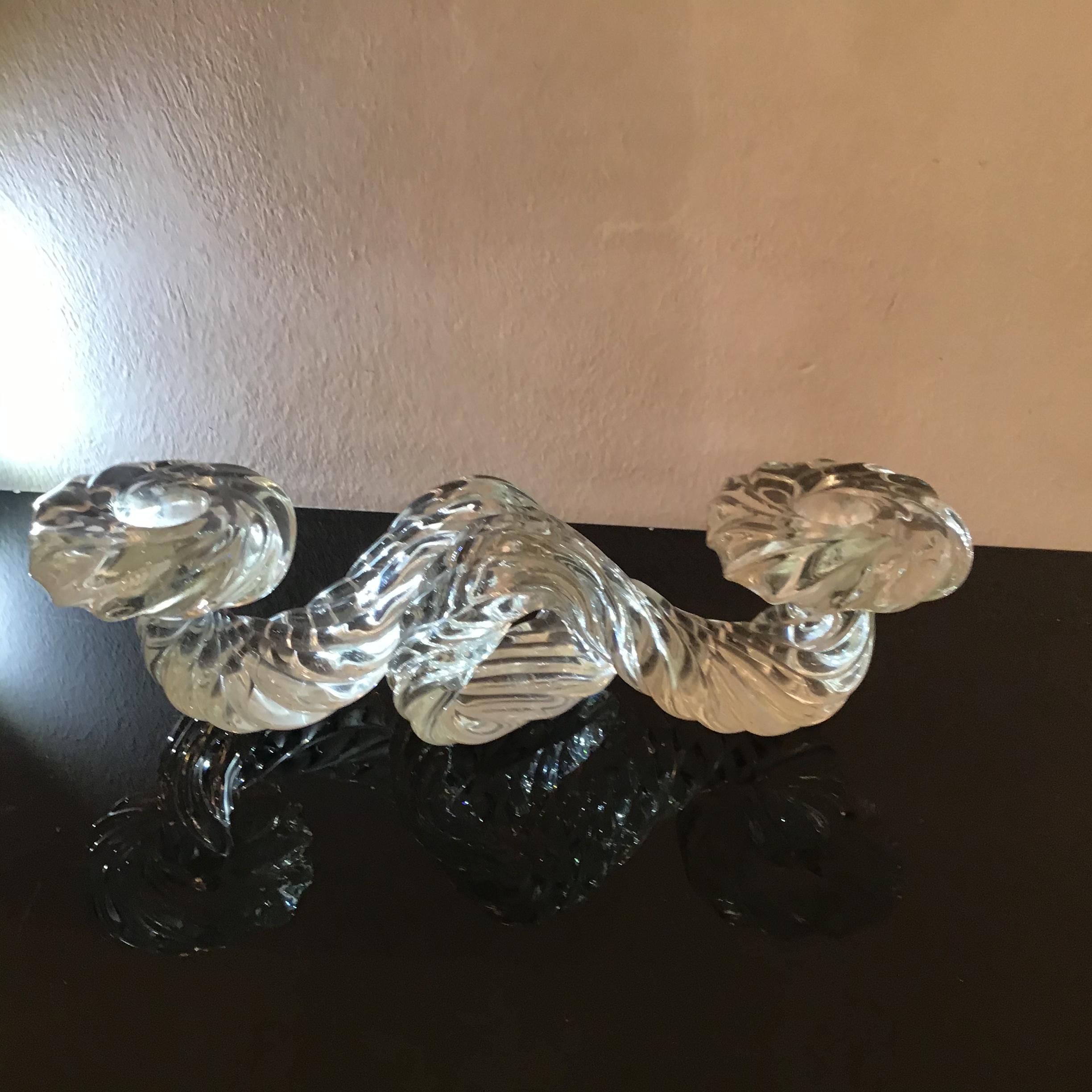Barovier e Toso Candle Holders Murano Glass 1940 Italy For Sale 10