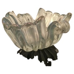 Barovier e Toso Centerpiece Murano Glass iridescent, 1940, Italy