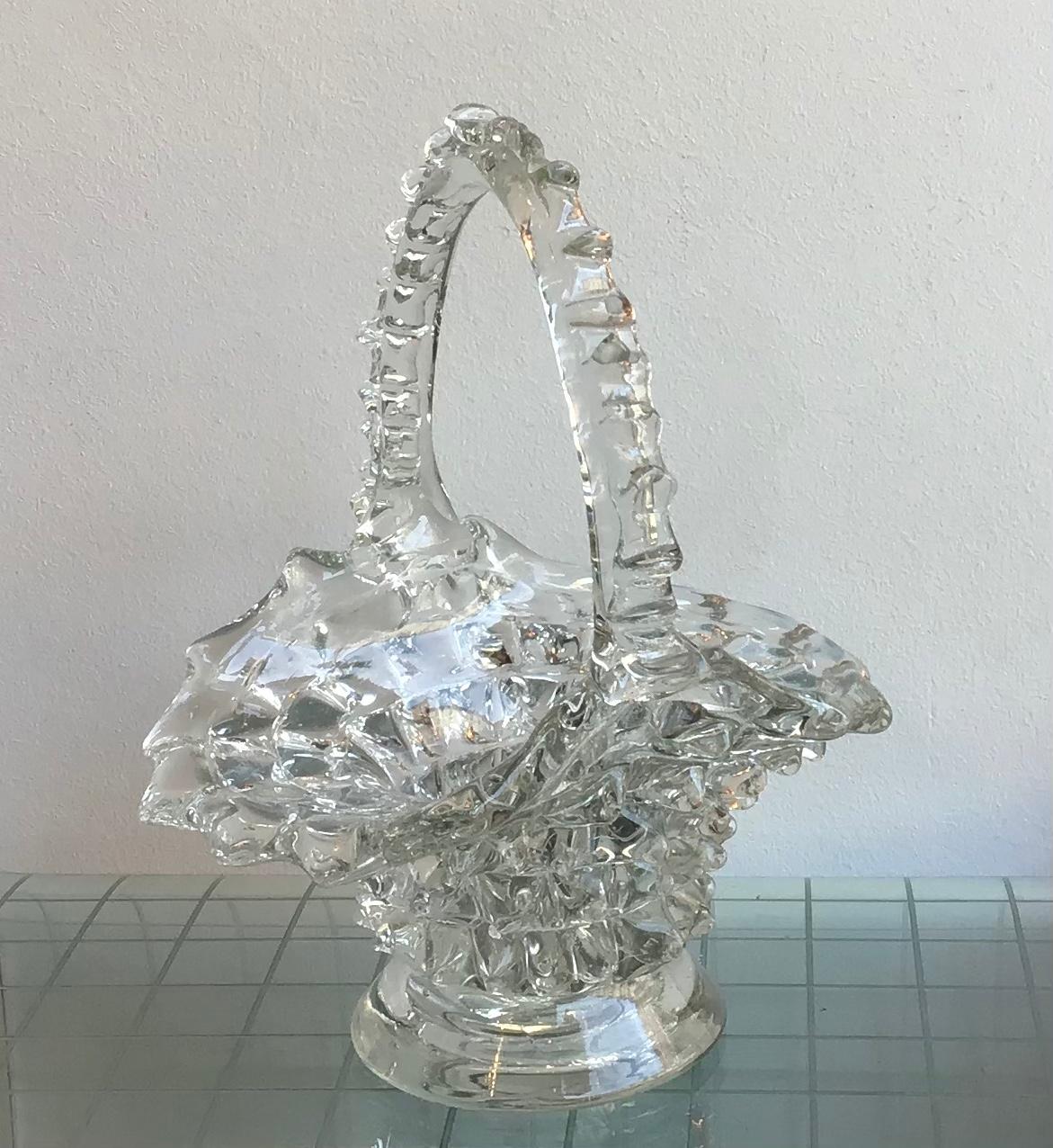 Autre Centre de table en verre de Murano Rostrato de Barovier e Toso, 1940, Italie en vente