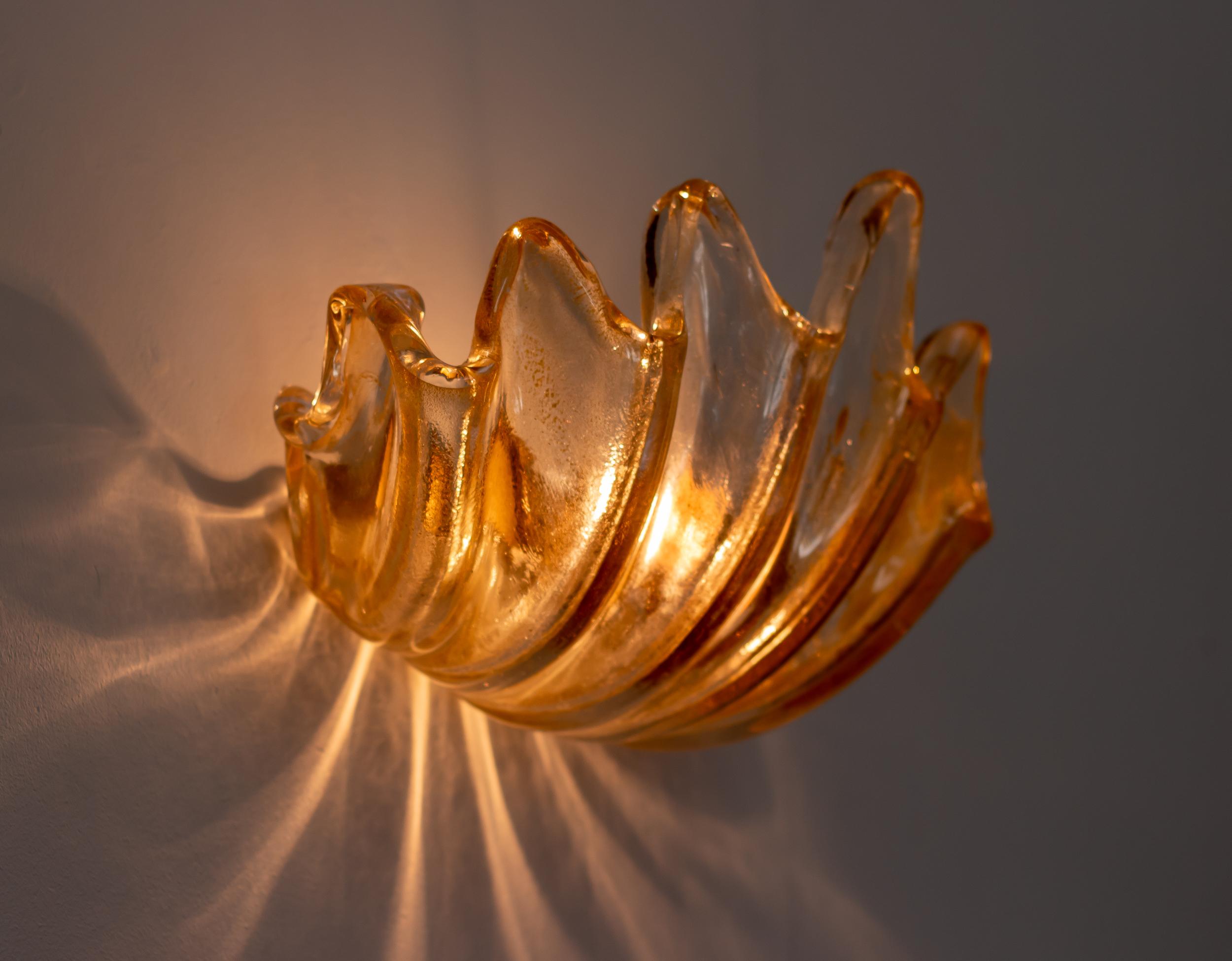 Italiano Barovier&Toso - Scontrino a conchiglia - Eleganza di Murano soffiata a mano in vendita