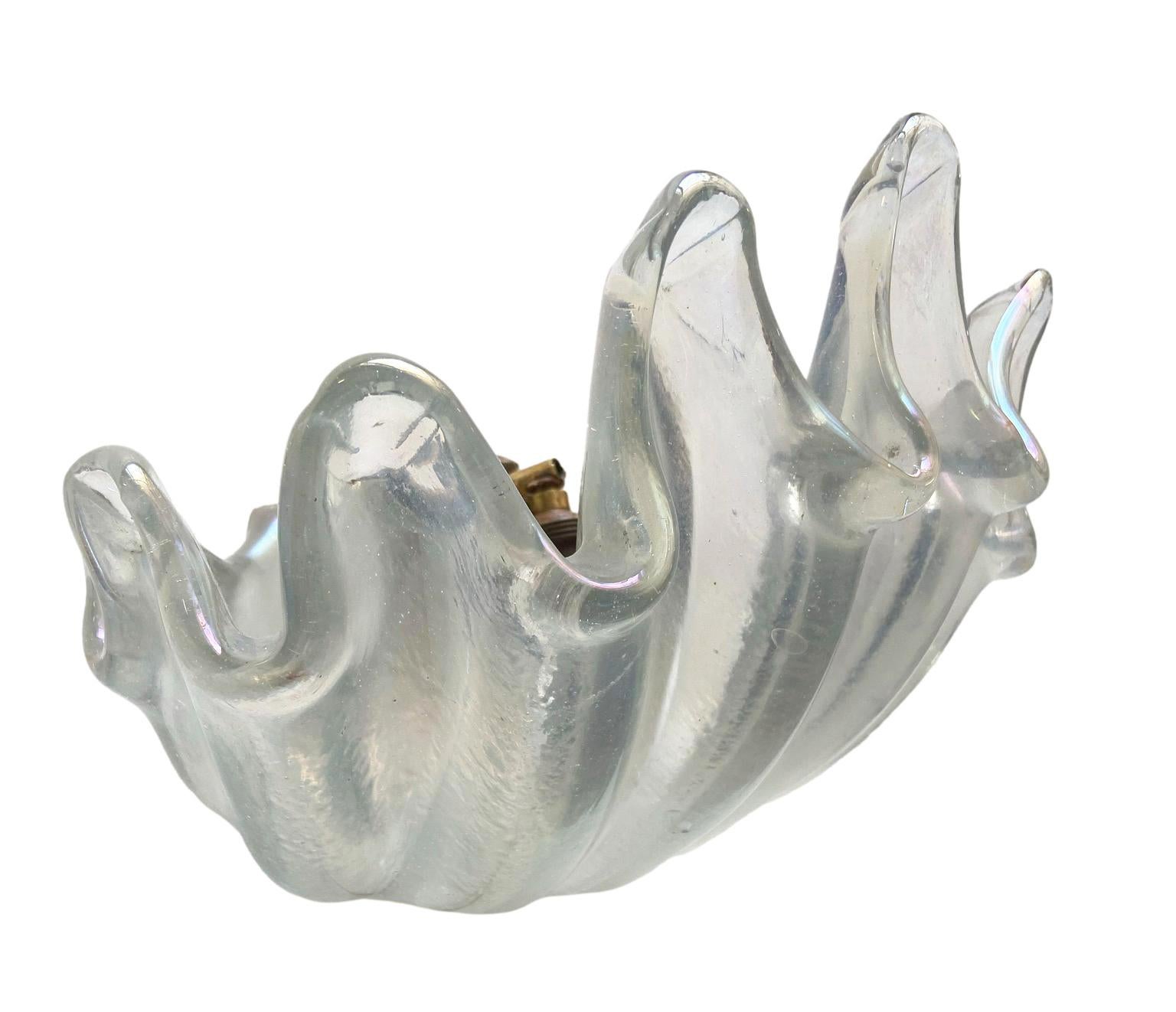 Mid-Century Modern  Barovier e Toso Clamshell Sconce, Italy, 1950s