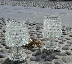 Barovier e Toso  Pair of "Rostrate" Table Lamps Murano Glass 1940 Italy