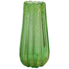 Barovier e Toso Cordonato D' Oro Jarrón de cristal artístico de Murano
