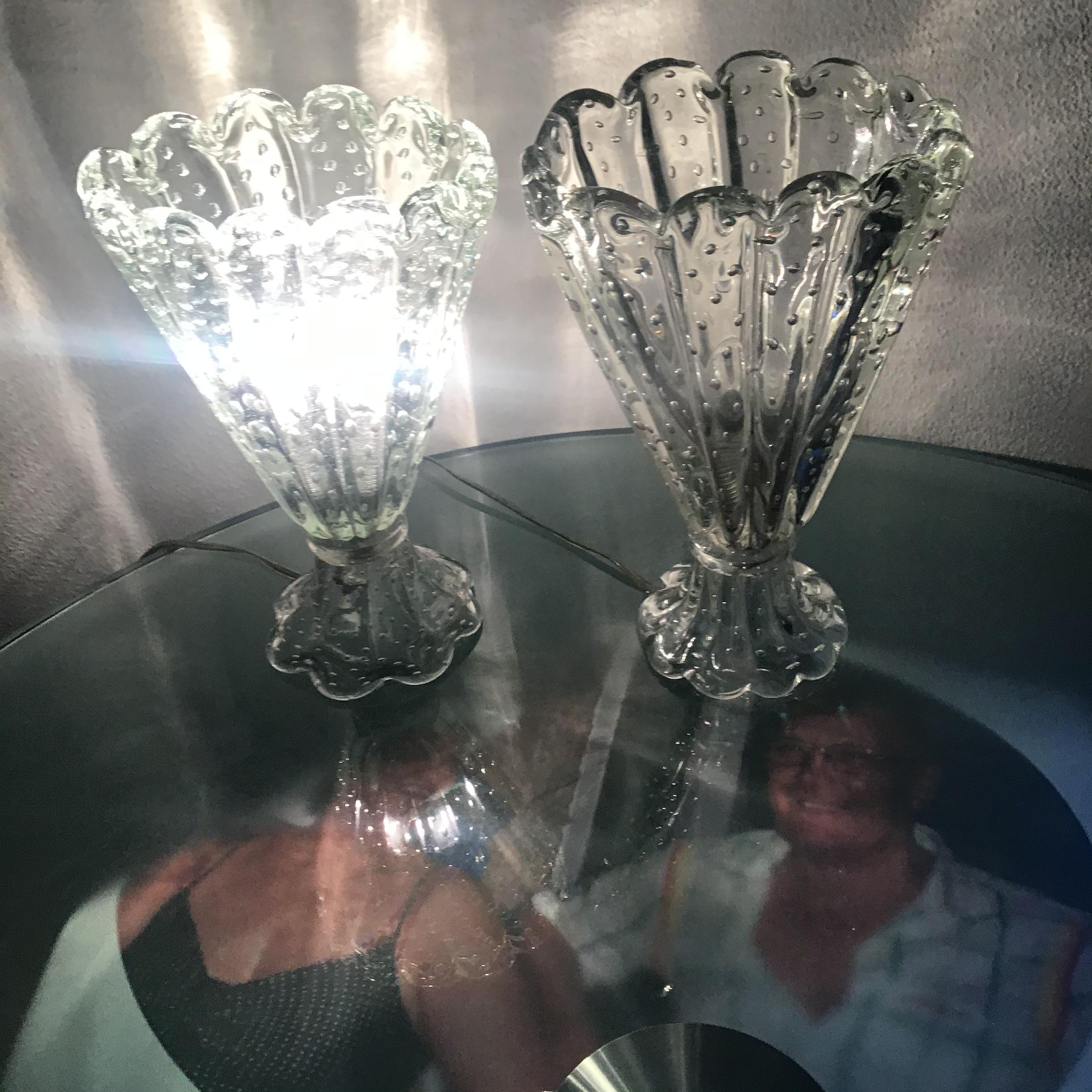 Barovier & Toso - Lampe de bureau deux têtes en verre de Murano, Italie, 1940  en vente 7